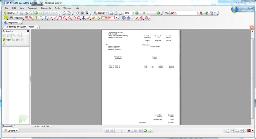 Here is how your invoice looks. If your invoice is not correct.