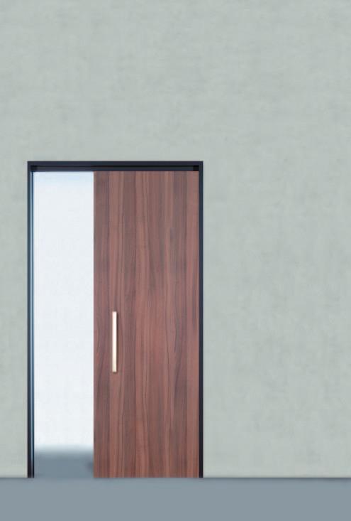 The sliding doors run into the wall cavity and therefore save a great deal of space.