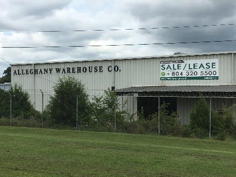 Single Family Residential Phillip Morris USA Site 2 Quick Facts: Alleghany Warehouse Site Approximately 110 acres (highlighted area only) Current use: Low-ceiling warehouses Highway travel time to
