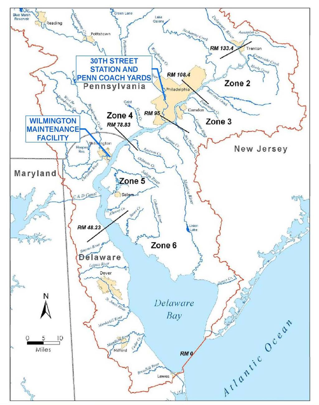 4 Delaware River Watershed area 12,765 square miles and includes NY, PA, NJ and DE Approximately 330 miles in length Water
