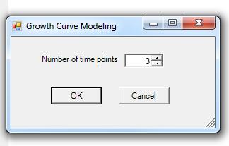 Enter the number of measures when you are prompted for the number of time points.