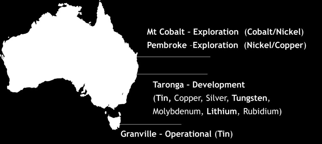 An exclusively Australian portfolio of assets Aus Tin