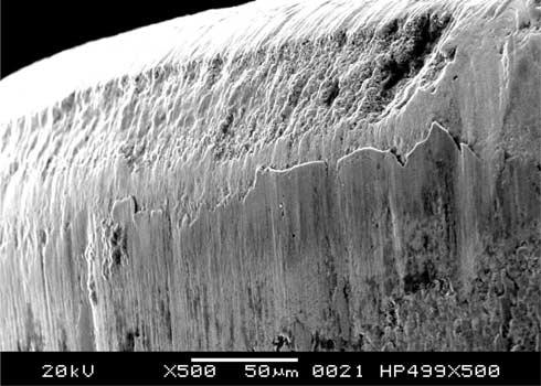 88 A. Senthil Kumar et al. Fig. 8. A scanning electron microscope image of flank wear at 40 HRC with high-pressure coolant after 3.