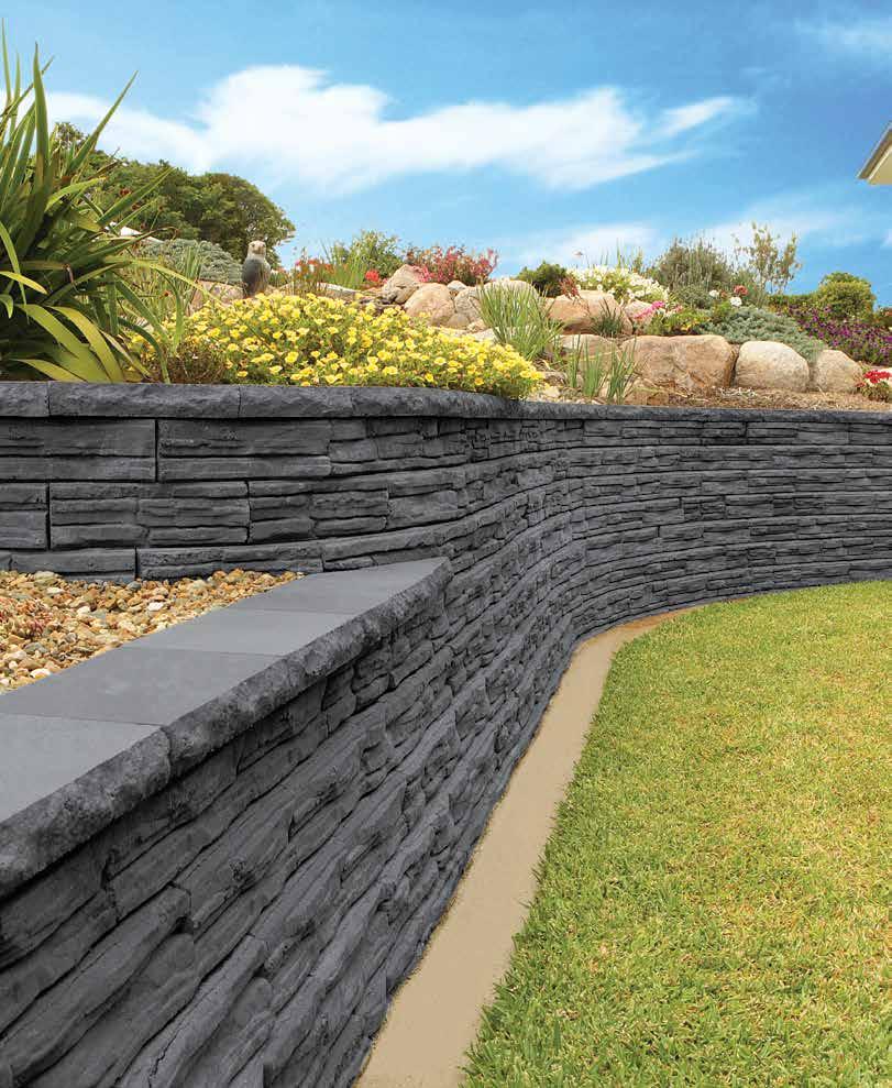 Natural Impressions Flagstone A unique multi piece retaining wall system featuring five block profiles