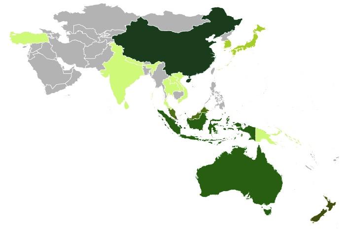 FSC certified forest area in Asia Pacific Japan (389,354 ha) 36 certificates Malaysia (501,751 ha) 7