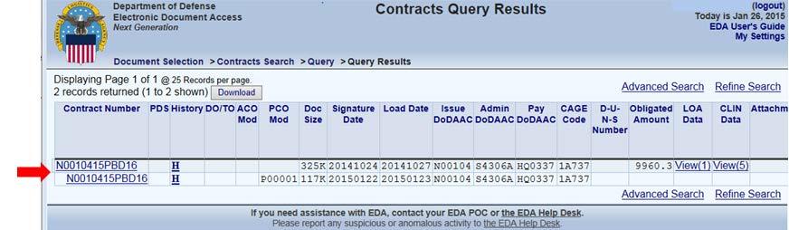 10 EDA Contract document list