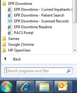 Downtime Solution Folder within Start menu Readme guidance always available