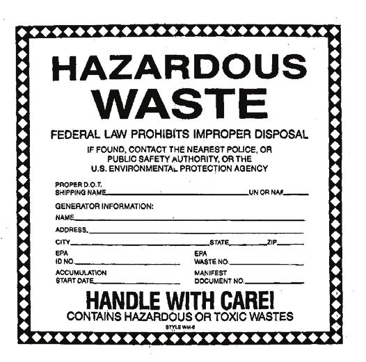 Chapter 9 REQUIREMENTS FOR SHIPPING HAZARDOUS WASTES OFF-SITE Packaging and Labeling Requirements When hazardous wastes are shipped off-site, the packaging and labeling of these wastes must meet the