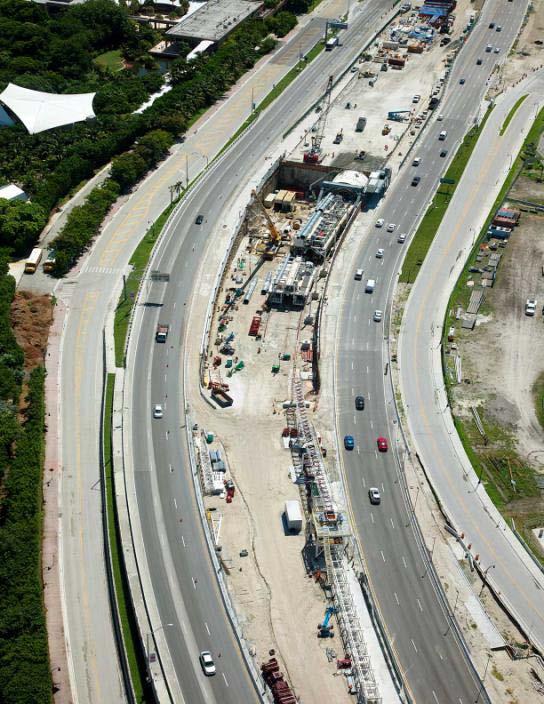 WATSON ISLAND Shift of MacArthur Causeway and Expansion of Bridge necessary to build: The TBM Launching Pit on MacArthur Causeway: 400ft x 100ft x 50ft. The Tunnel access lanes.