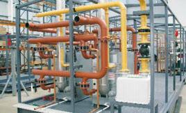 Heat exchangers Air and dirt separation plant Pipework and