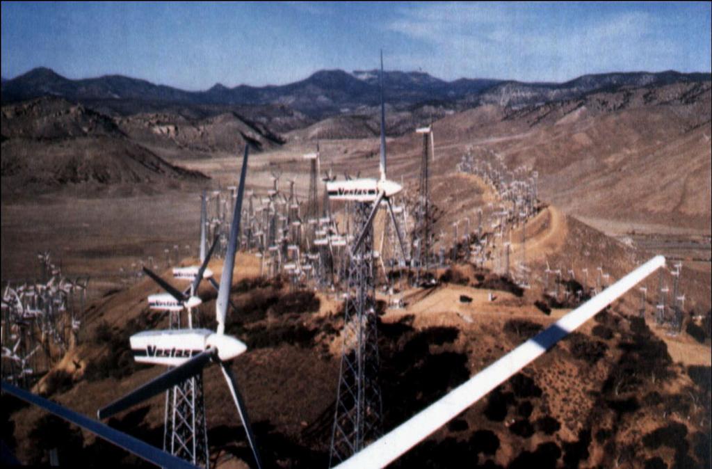 Southern California: an early market opportunity Vestas 75 kw and 100 kw turbines at Altamont Pass, early 1980 s.