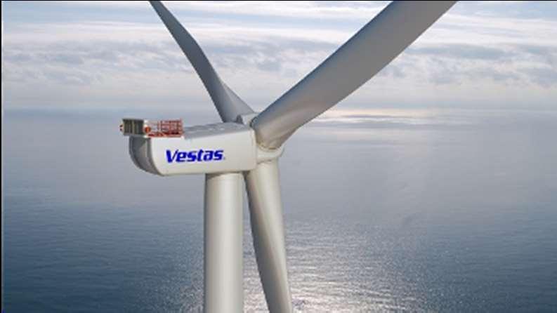 With a good wind resource, a 2MW turbine can produce 5 million kwh of electricity per year, or enough energy to run 500 average households. Vestas 2 MW wind turbine.
