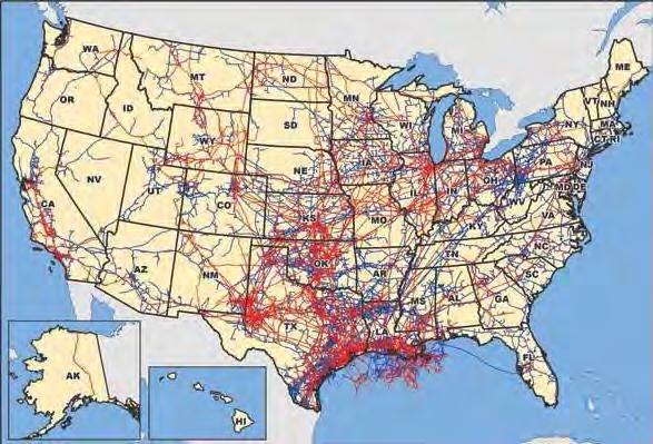 Over 307,000 miles of gas transmission lines 1.