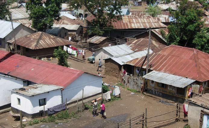 An aerial view of Nyalenda in Kisumu Summary This Field Note describes a successful technical and management approach for providing safe and affordable water to the informal settlements of Kisumu,