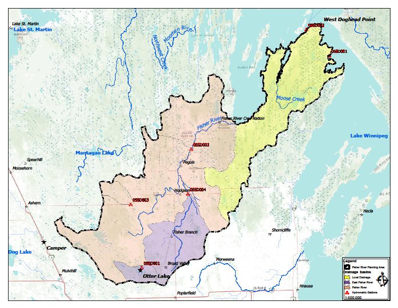 FISHER RIVER INTEGRATED WATERSHED MANAGEMENT PLAN STATE OF THE WATERSHED REPORT CONTRIBUTION SURFACE WATER HYDROLOGY REPORT Disclaimer: The hydrologic conditions presented in this report are