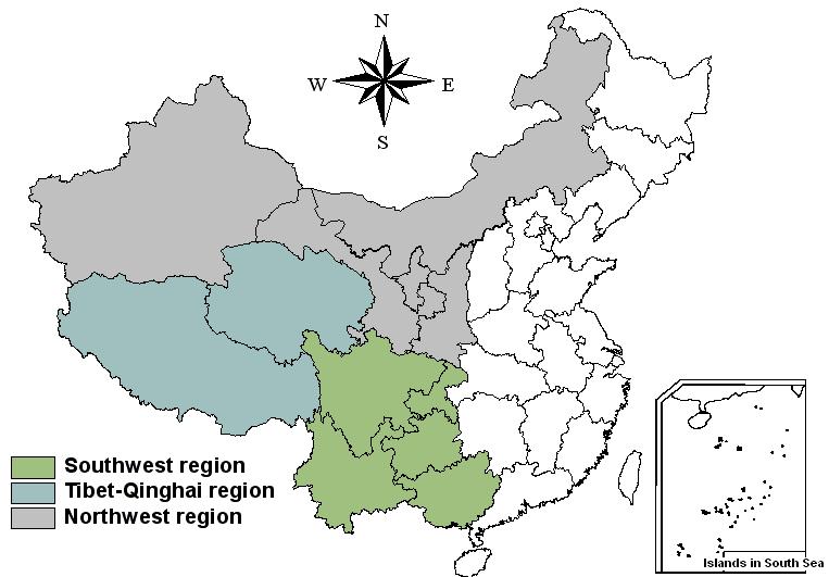3.1 Environmental regions The motivation for dividing the western region into three zones for this study was driven by the huge size of the region and the range of geographic features it contains.