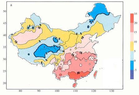 2 shows average temperature contours and average annual precipitation levels across China. Figure 3.
