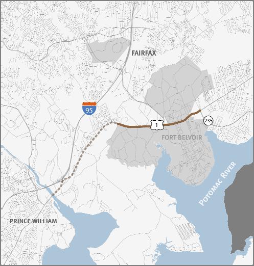 5. Widening of US 1 Project Limit Change from VA 235 South to VA 611 This project is currently included in the CLRP as a widening of US 1 (Richmond Highway) from 4 to 6 lanes from VA 235 South (Mt.