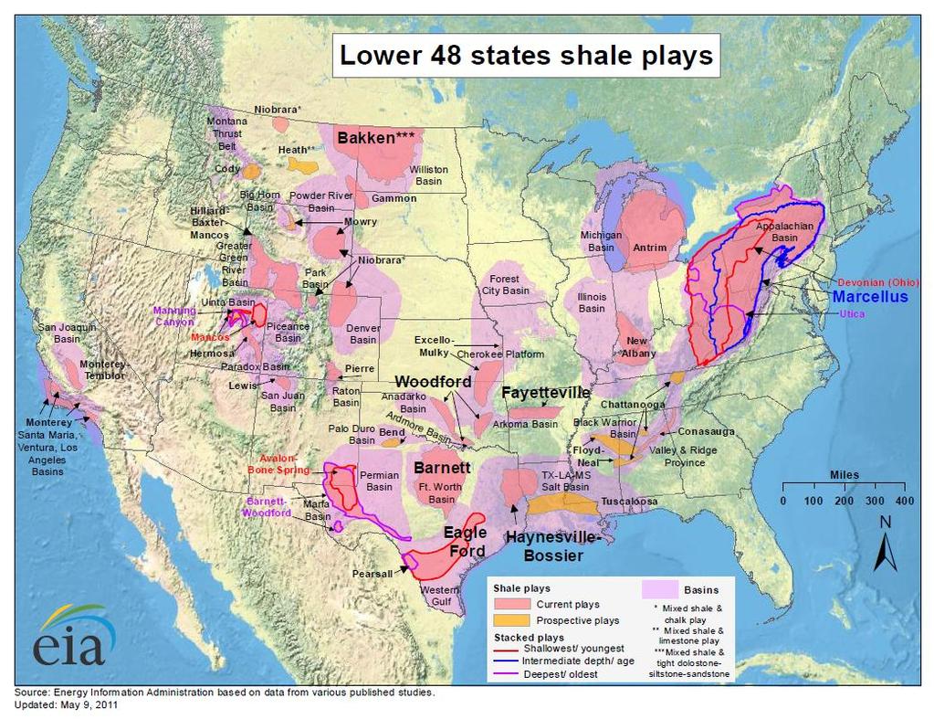 Lower 48 shale plays Copyright 2012