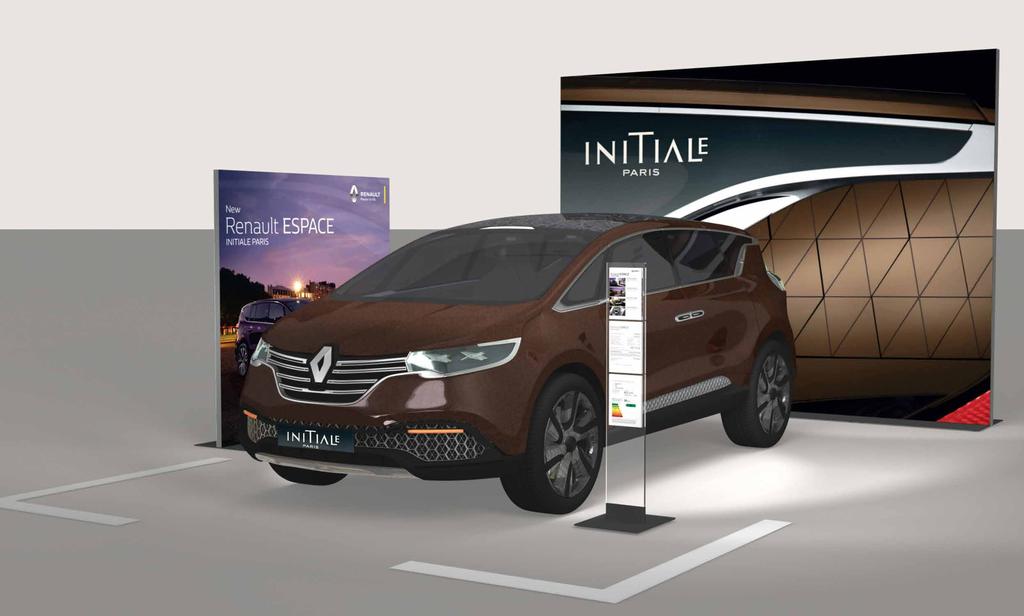 Renault Store / Technical specifications for Initiale Paris zone / General 4 Introduction In order to show off the range in the showrooms, a system of thematic zones has been developed.