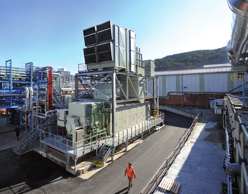 SUSTAINABLE TECHNOLOGY A paper company in Spain is increasing the sustainability of its production process using a 22 MWe gas turbine generator set.