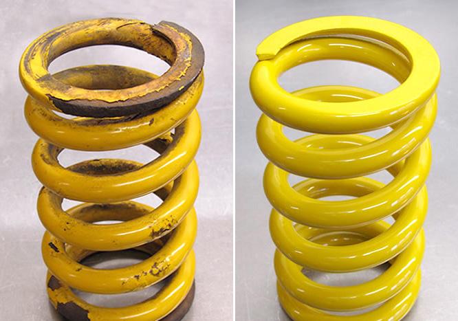 DURABILITY & HARDNESS / SPRING COATING COMPARISON PART TWO : PERFORMANCE 4 / 7 THE 3 DESIGN PILLARS : PERFORMANCE DURABILITY & HARDNESS Broader & more durable offerings make today s powder coatings a