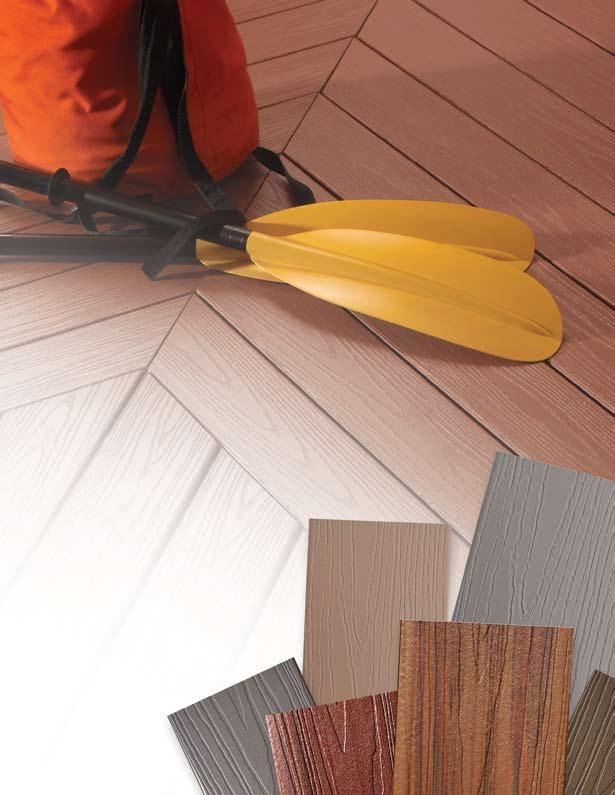 Create a natural look Color with Depth The beauty of EverNew Decking goes far beyond the surface. That s because the rich color goes all the way through, running the full depth of the panel.