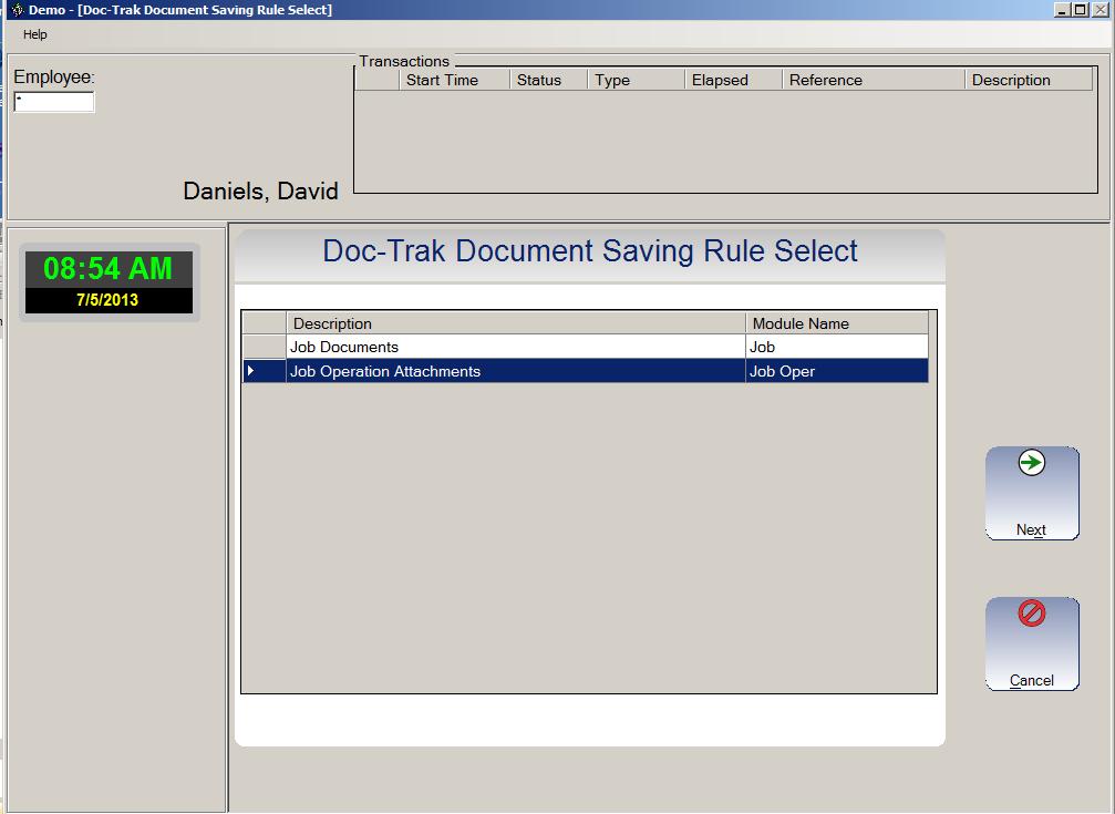 Section 8 Doc-Trak Integration Select the Doc-Trak Document Saving Rule Select the