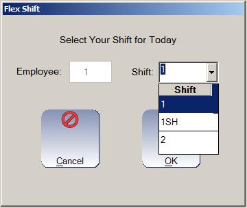 Section 4 Flex Shift 4.1. Changing Daily Shift Assignment If you are allowed to work a flexible shift assignment, your Supervisor can designate multiple shifts for you to log in to.