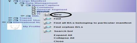 To create new Bills of lading follow the steps below; From the Documentary Library, select ASYCUDA Then click on the Cargo Manifest binder to
