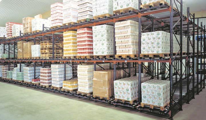 In shallow rolling sections, the pallets can be handled by their widest part.