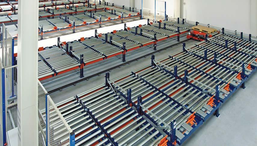 With this solution, there is no potential for clashes between equipment for loading pallets and personnel preparing orders, since work