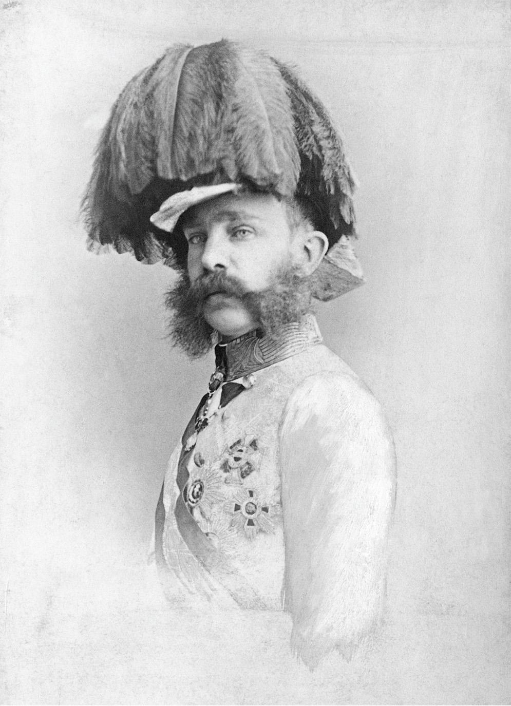 Francis Joseph (1830 1916) ruled Austria and then Austria-Hungary from 1848 until his death. In this 1865 photo, the young emperor is shown in military gala attire, one of his preferred uniforms.