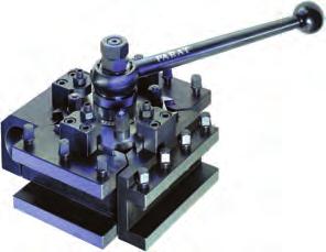 Tool holders for conventional lathes PRT Revolving heads 2 and 4x pplication: user-friendly tool changing system for lathes Selection of a 4x revolving head and change holder depends on the drive