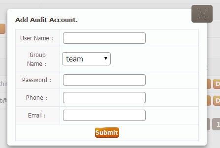 04 Fill in the username, password, phone and email and click Submit.
