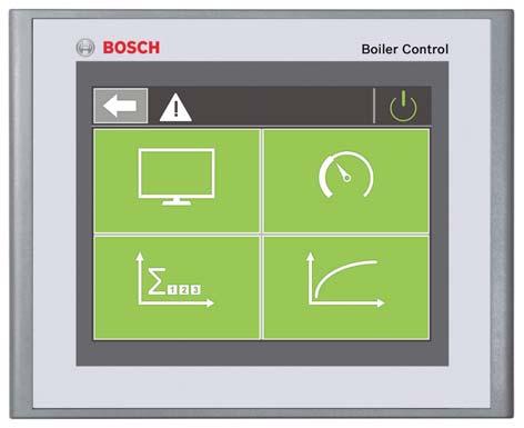 Figure 7: Bosch boiler control with Condition Monitoring basic for consistently high efficiency and availability The energy loss through the exhaust vapour can be significantly reduced in two ways: