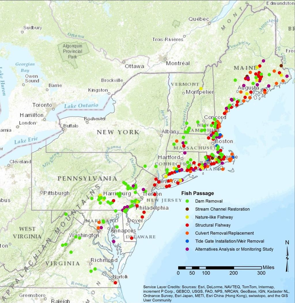NOAA Restoration Center Northeast Fish Passage Projects Project