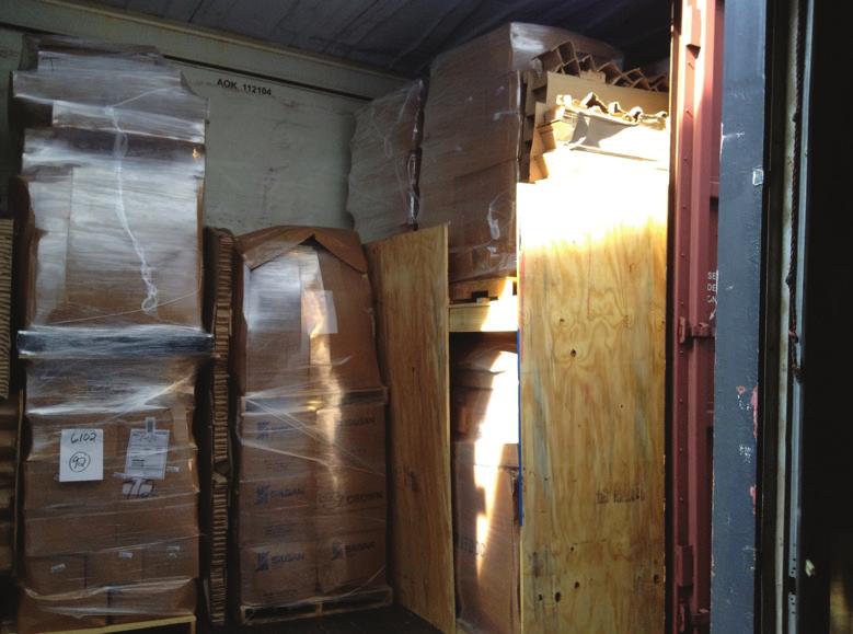 Additional plywood, 2 x 4s, 4 x 4s, and air bags were on-hand for block and bracing the shipment (Fig. 6).