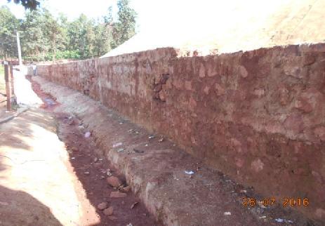 e. 1.2 m x 1.0 m by considering the annual rain fall data, the details of the retaining wall is mentioned in Table no. - 8.