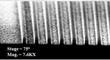 steps. Figure 17. Thermal Oxide Etch Rate in the P-5000 Chamber C RIE. The following figures (20, 21, and 22) show successful oxide RIE patterning with the evaporated aluminum mask.