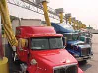 Electrified truck stops. Truck drivers must rest 10 hours for every 14 hours they drive to comply with federal requirements.