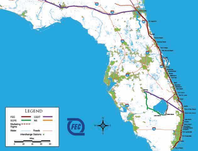 1.9.3 Railroads: Freight and Passenger Systems Two rail corridors exist in South Florida. The first is the rail freight corridor owned and operated by the FEC.