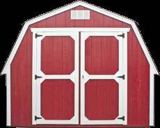 PINNACLE RED WITH BARN WHITE TRIM* BARN PRICING TREATED & PAINTED SIZE CASH PRICE* (36 MO) 8x8 $1,995 00 $92 36 8x10 $2,195 00 $101 62
