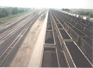 Unit Train (long trains consisting of a single commodity, like coal). On a tonnage basis, coal accounts for more than two-thirds of all Virginia rail freight traffic.
