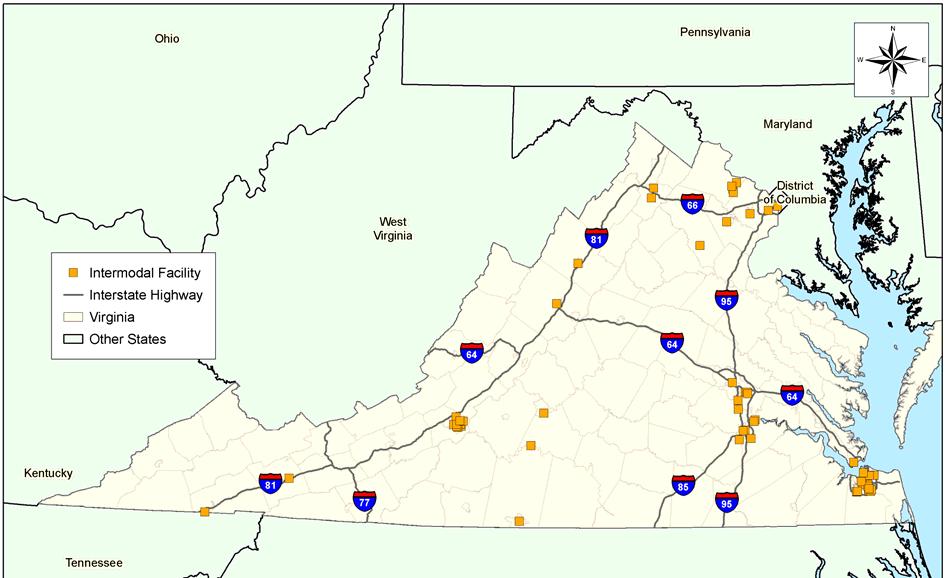 Figure 4.20 Virginia s Major Intermodal Facilities Se