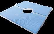 CONFIDENCE BENEATH THE SURFACE PRE-SLOPED SHOWER TRAY With a 3-pound density, the molded expanded polystyrene (EPS) shower tray is