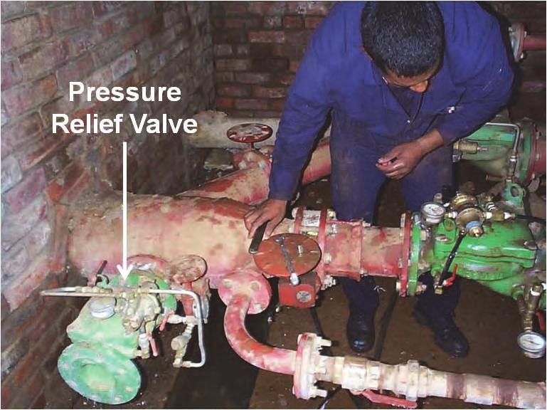 7.6 Pressure relief valves Pressure relief valves are sometimes used in installations to protect against the failure of the main PRV.