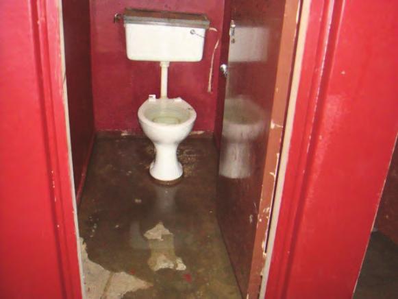 Figure 155: Leaking toilet in school Figure 156:
