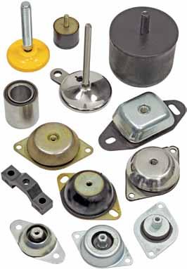 Vibration isolators Wide range of rubber/metal parts, also with approvals
