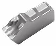 geometries offering good chip control and good chip evacuation with wide range of uses Insert shape enables the toolholder to secure and positively lock in place -U -S -M -R -U For grooving and